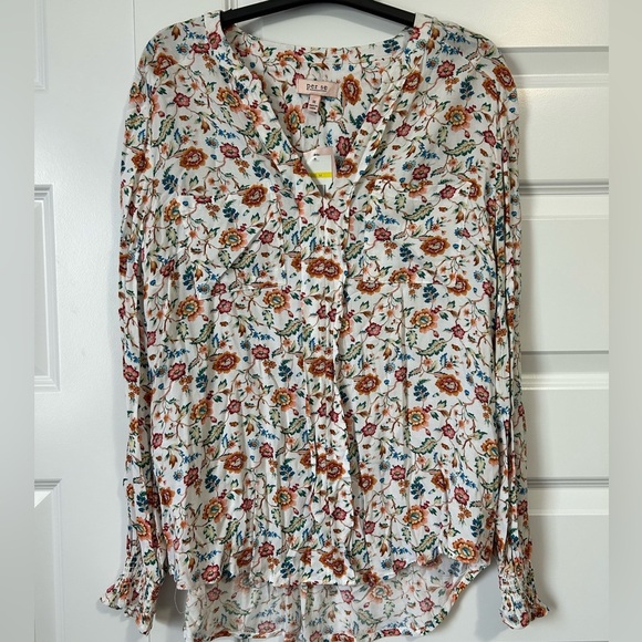 NWT Per Se Fall Floral Blouse - Picture 1 of 4